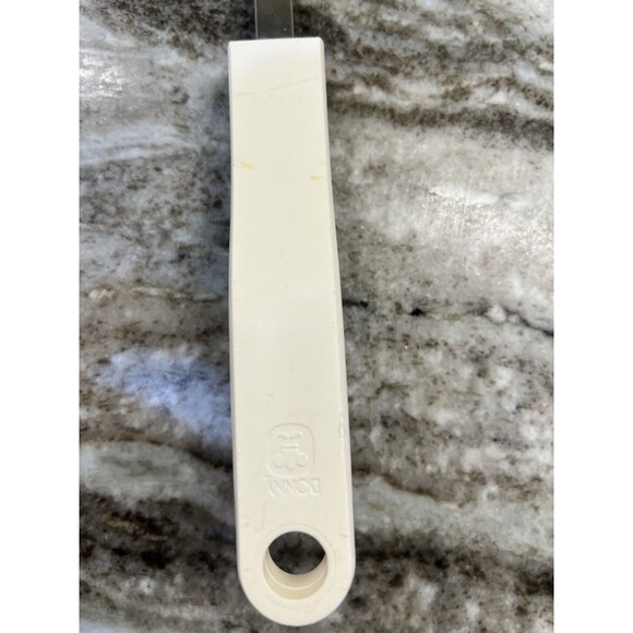 Vintage Bonnie Spatula Turner Flipper Stainless Steel White Handle Made In USA - Picture 5 of 9